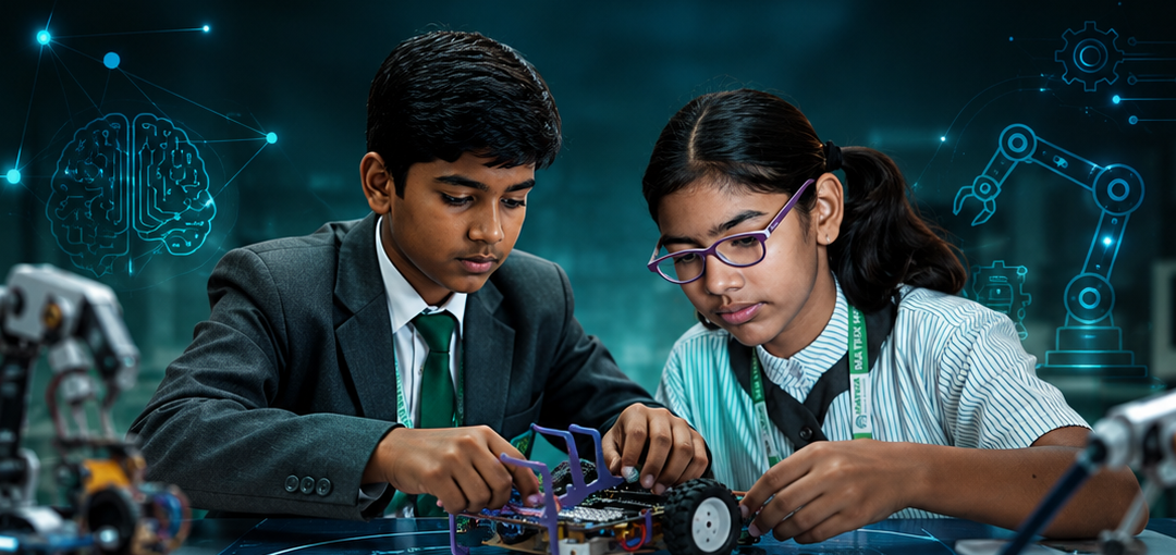Building A Robotic Car, Side By Side — Matrix High School laboratories