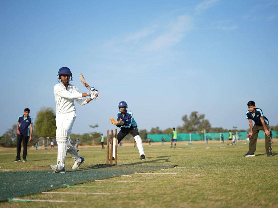 Cricket practice at Matrix High School